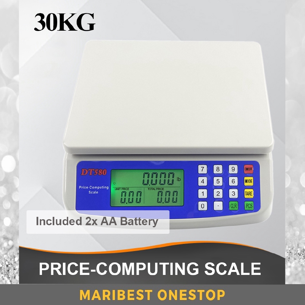 30kg Electronic Mini Digital Price Computing Weighting Scale LCD Display Screen Kitchen Scale With Battery