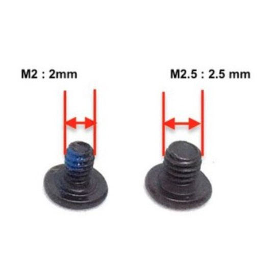 LAPTOP / NOTEBOOK SCREW Flat Head M2.5*B OR M3*B ( Multiple Sizes ...