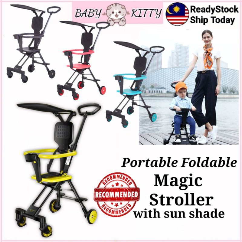 2 Face??Baby Stroller Light Weight Magic Stroller Baby Kids Shopping Stroller 2 Way Facing