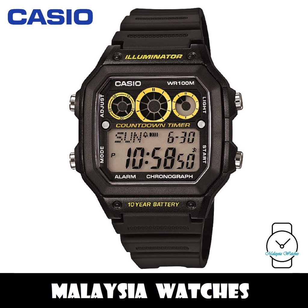 (100% Original) Casio Classic AE-1300WH-1A 10-Year Battery Life ...