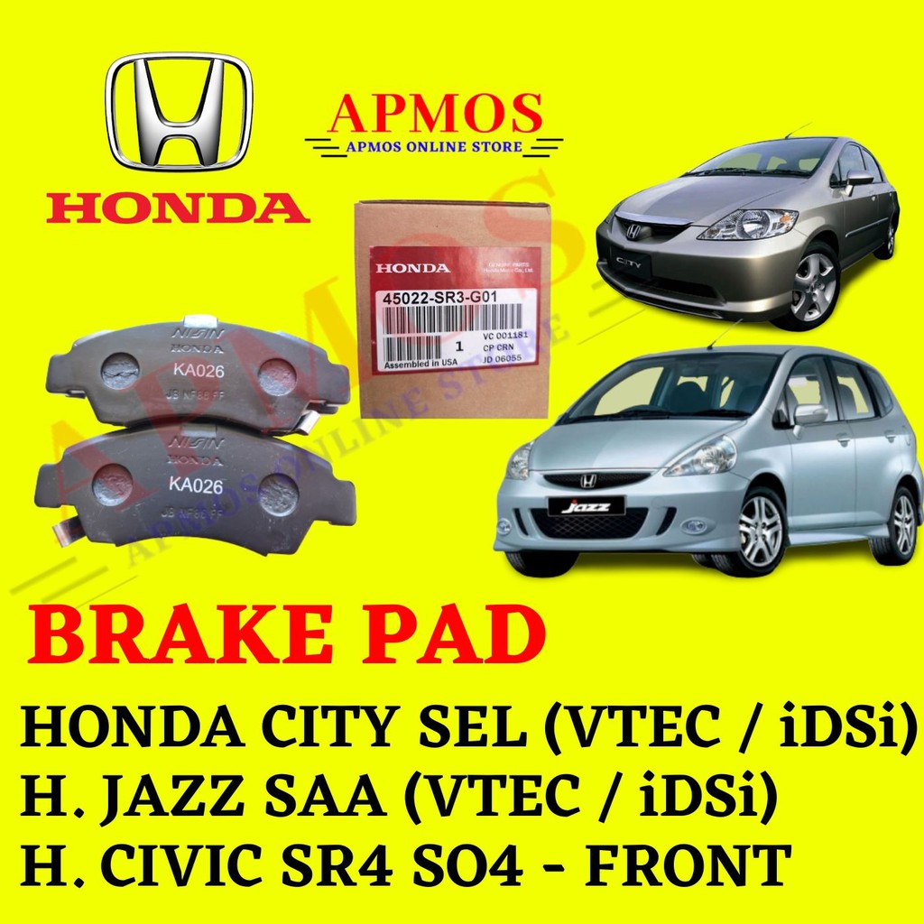 Brake Pad Honda City Sama Dengan Apa Kereta