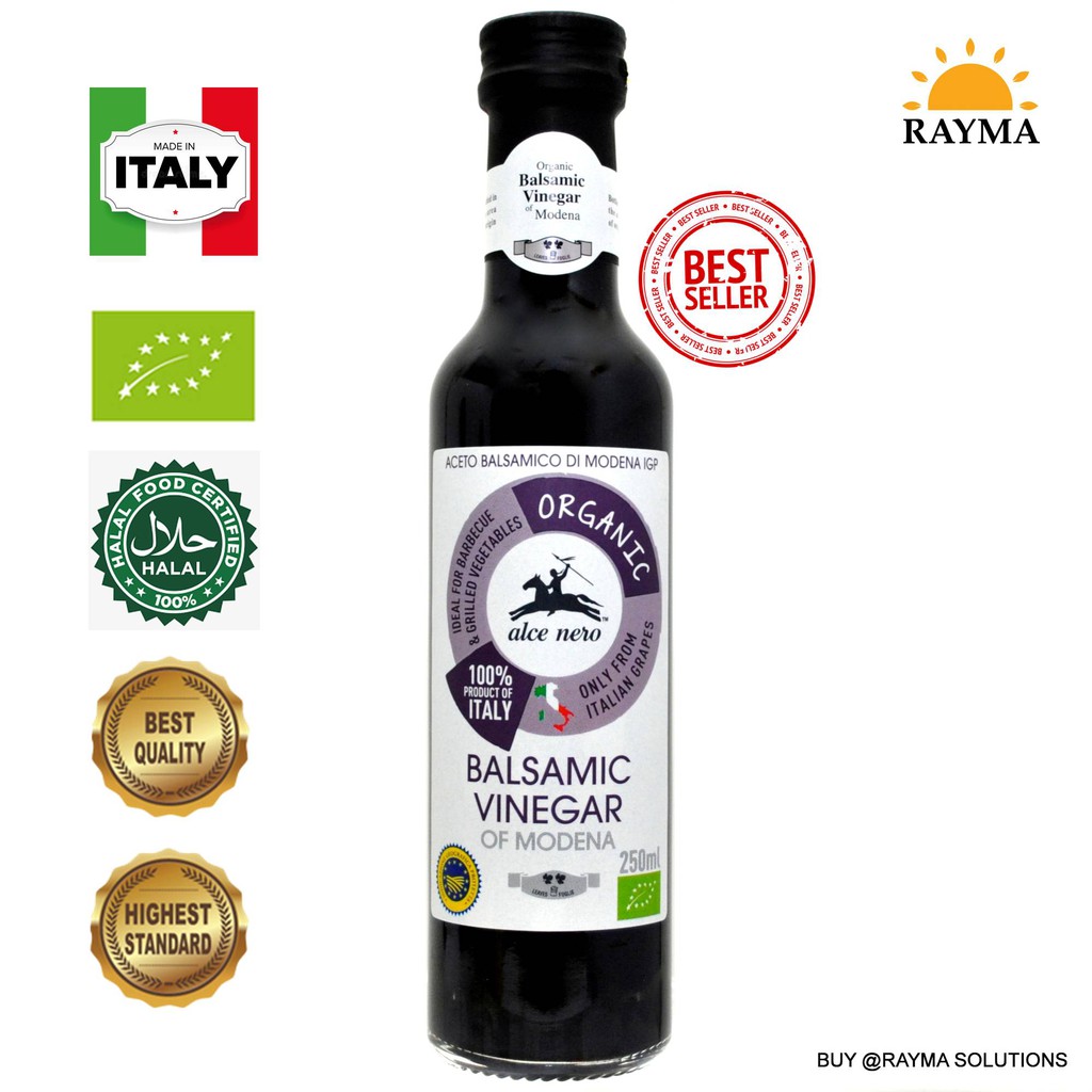 ALCE NERO Organic Balsamic Vinegar of Modena 250ml | Shopee Malaysia