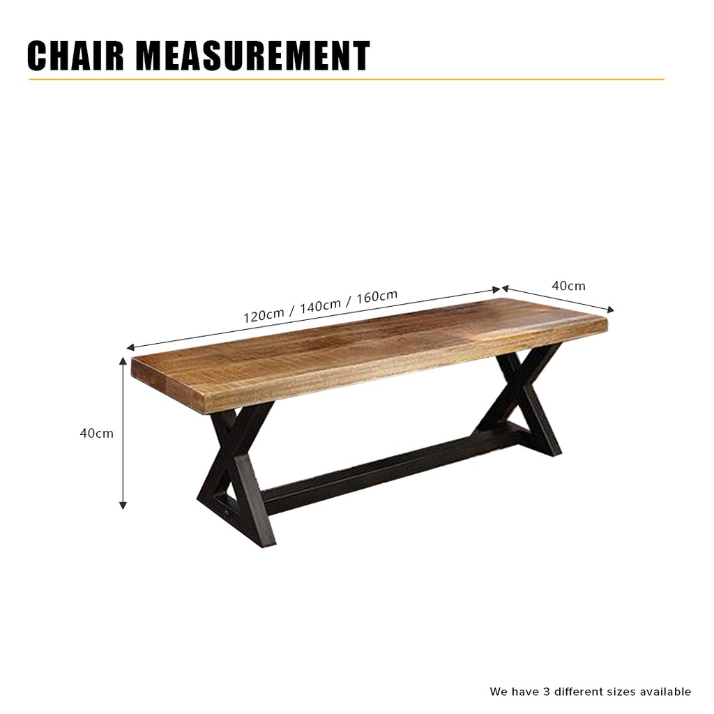 FINSSO: COHEN 5cm Thick Solid Rubber Wood Dining Table / Meja Makan / Study Table / Office Table / Computer Table