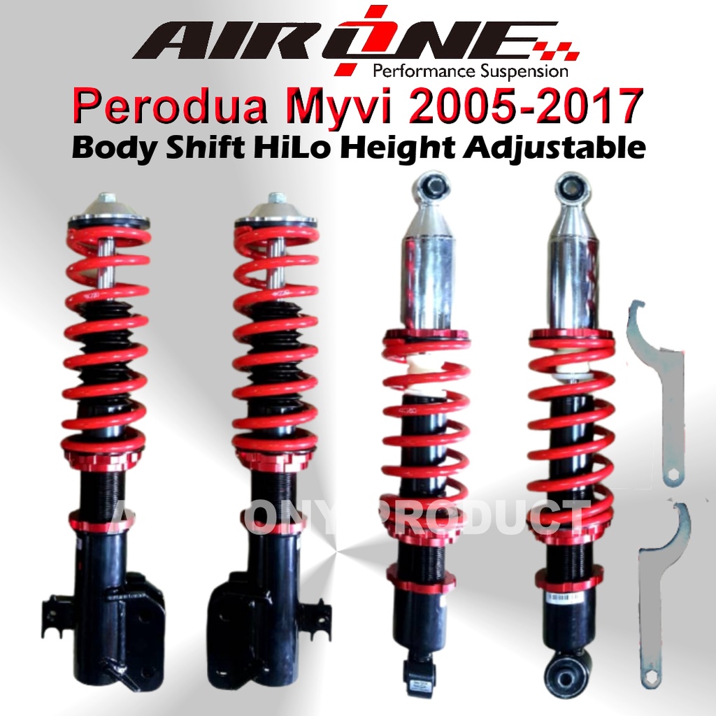 Perodua Myvi 20052017 Adjustable absorber HiLo Bodyshift Soft Hard
