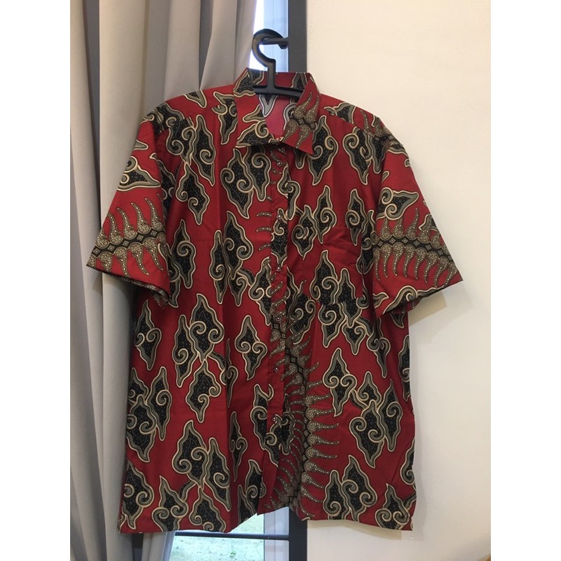 Kemeja Batik Indonesia Saiz XL | Shopee Malaysia