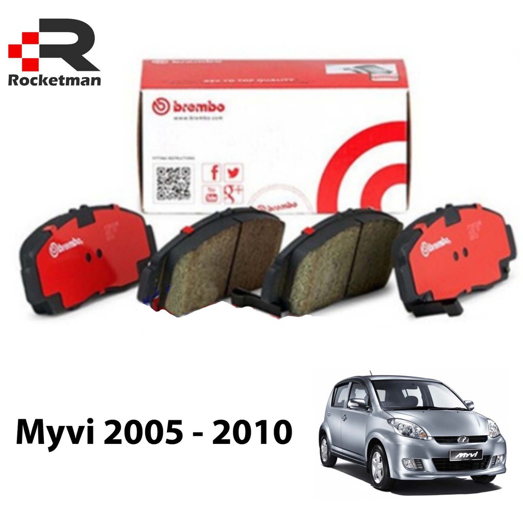 BREMBO FRONT BRAKE PADS PERODUA MYVI 1.3 1.0 2005 2010 Shopee Malaysia