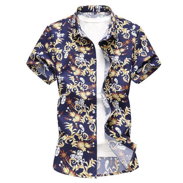 M--7XL Men Aloha Hawaiian Floral Printed Beach Shirts | Shopee Malaysia