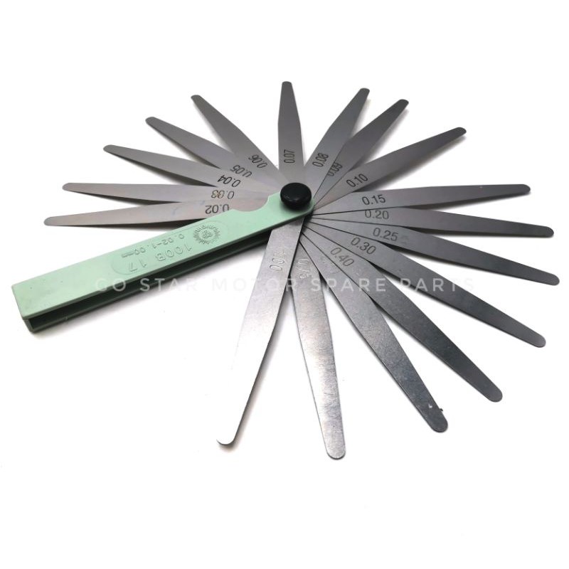 0.02MM TO 1.00MM 17 BLADES FEELER GAUGE THICKNESS MEASUREMENT TOOLS