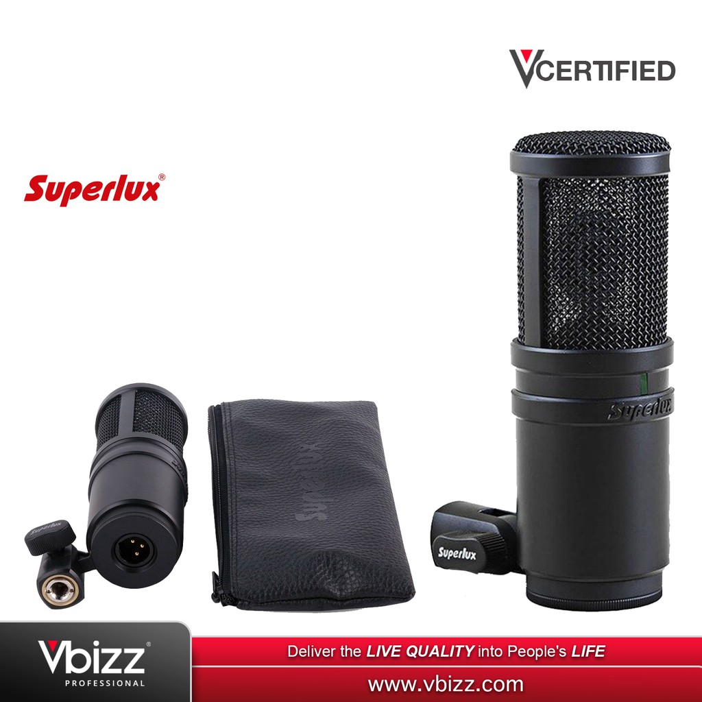 SUPERLUX E205 Condenser Large Diaphragm Recording Studio Singing Live ...