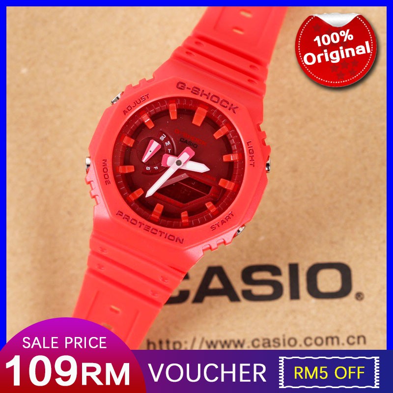 casio red black