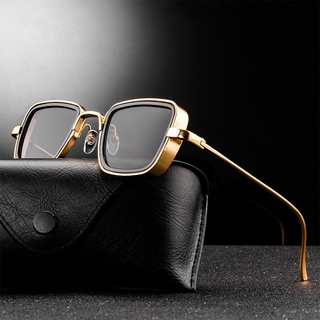 2021 new Steampunk Sunglasses Fashion Men Women Brand Designer Vintage Square Metal Frame Sun Glasses UV400 Eyewear
