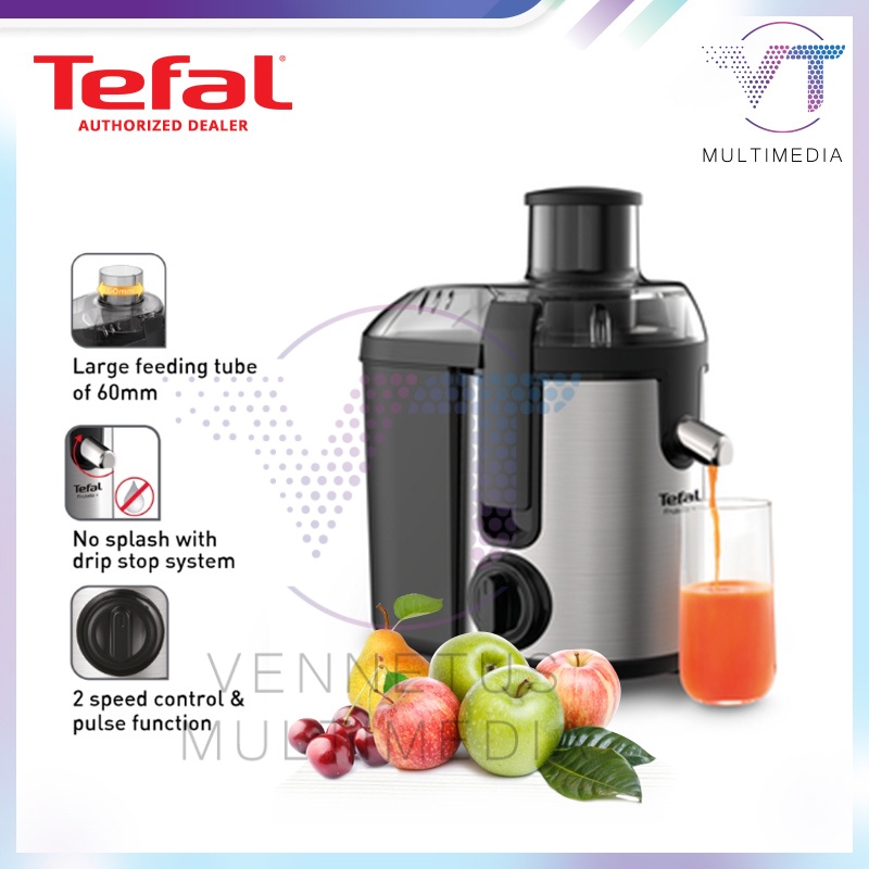 Tefal Juice Extractor Fruitelia Plus Metal ZE420 MULTIMEDIA