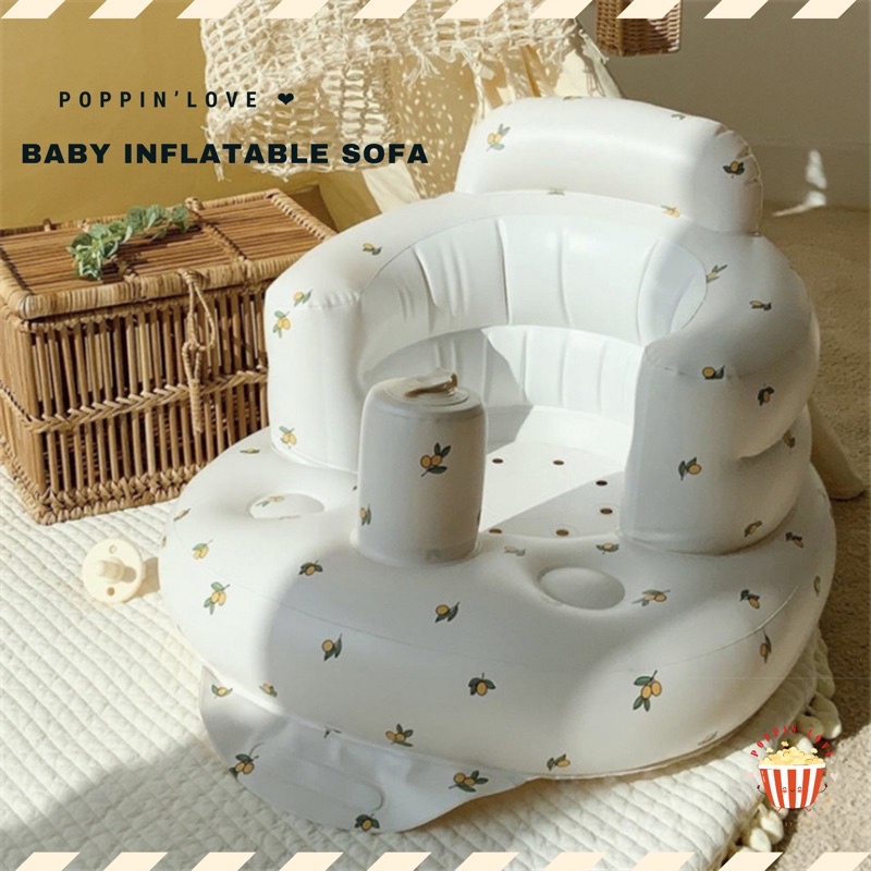 Baby Inflatable Chair Learning Sit Sofa Training Booster Bath Seat Portable Travel Duduk Kerusi Makan Toddler Bayi