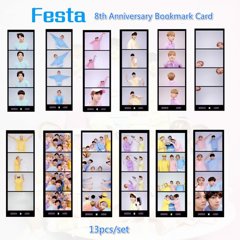 buy 13pcs set bts the 8th anniversary bookmark card festa photocards seetracker malaysia