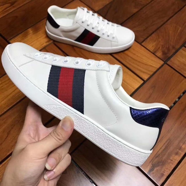 gucci ace sneaker blue and red
