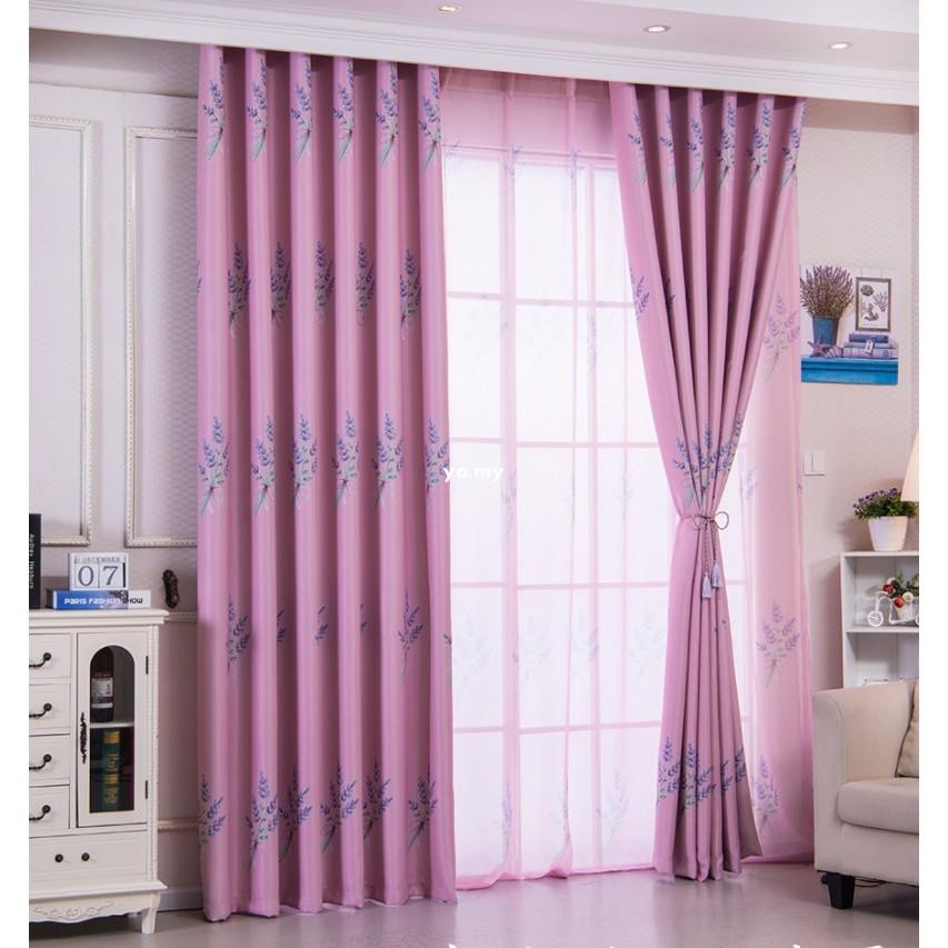 Lavender Shade Curtain For Living Room Window Panel Fabric