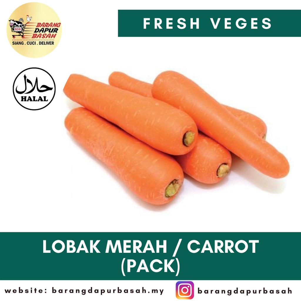 [sayur] Lobak Merah Carrot 1 Pack Shopee Malaysia