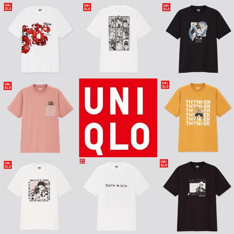 Uniqlo Men S Women S Wear Ut Manga Printed T T Shirts Short Sleeves Demon Slayer Series Shopee Malaysia
