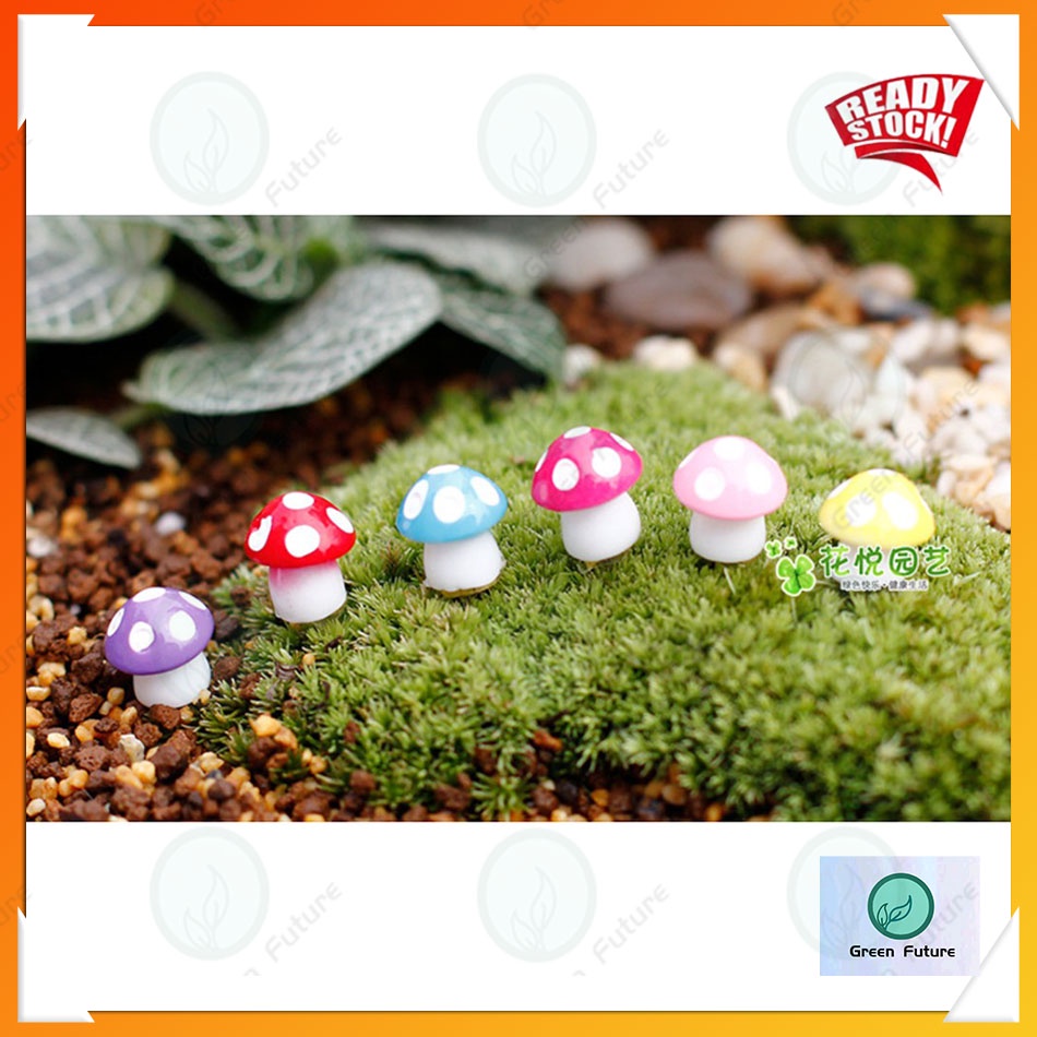 Miniature Mini for Succulent Terrarium Bonsai Cake Mini Cute Decor 蘑菇盆栽摆件 Mushroom potted plant decoration