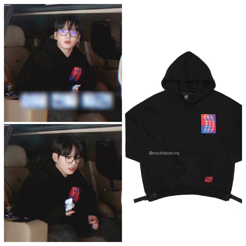 bts black hoodie