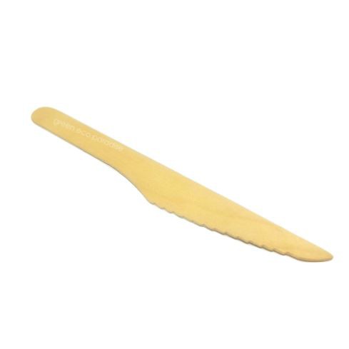 Wooden Disposable Knife 100 pieces CHEAPEST [20% OFF] Bio Green