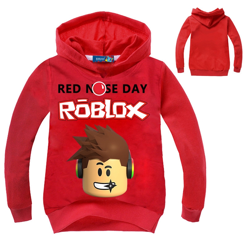 Children S Printed Sweater Roblox Red Nose Boy S Cartoon Hoodie Shopee Malaysia - red valk sweater roblox