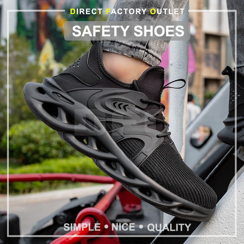 DFO Safety Shoes Anti Slip Anti Smash Protective Steel Toe Cap Boots