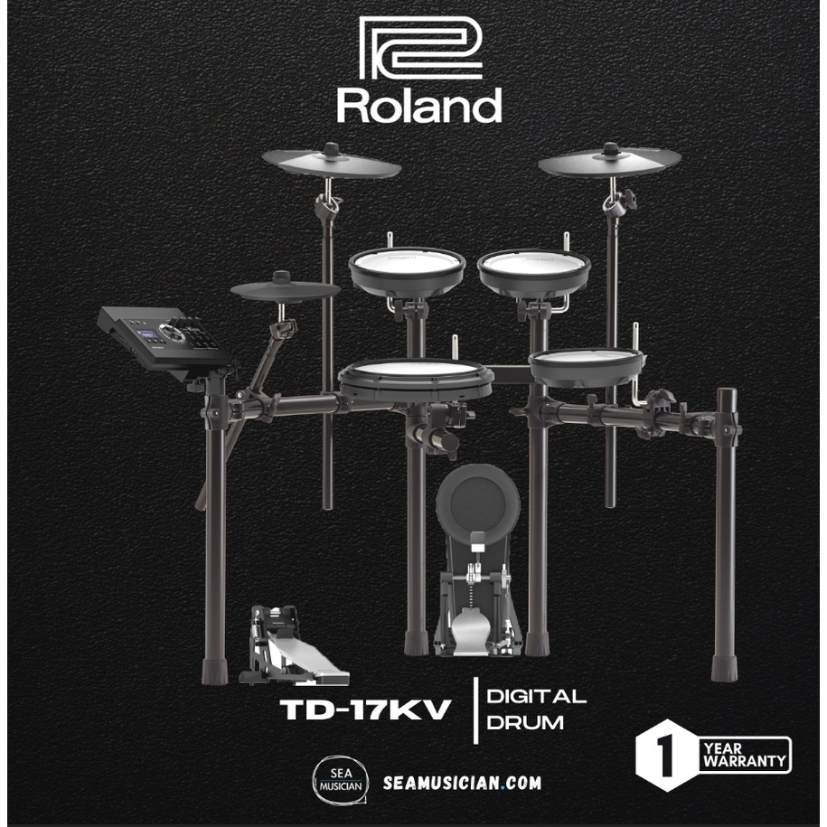 ROLAND TD17KV VDRUM DIGITAL DRUM (ELECTRONIC DRUM SET WITH 12" SNARE