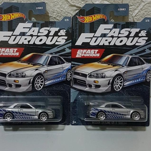 Hot Wheels Nissan Skyline R34 Gtr Fast Furious 2021 Best Product Shopee Malaysia