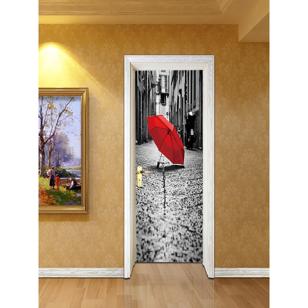 Art 3d Door Sticker Front Door Decal Wallpaper Mural Vinyl Decals