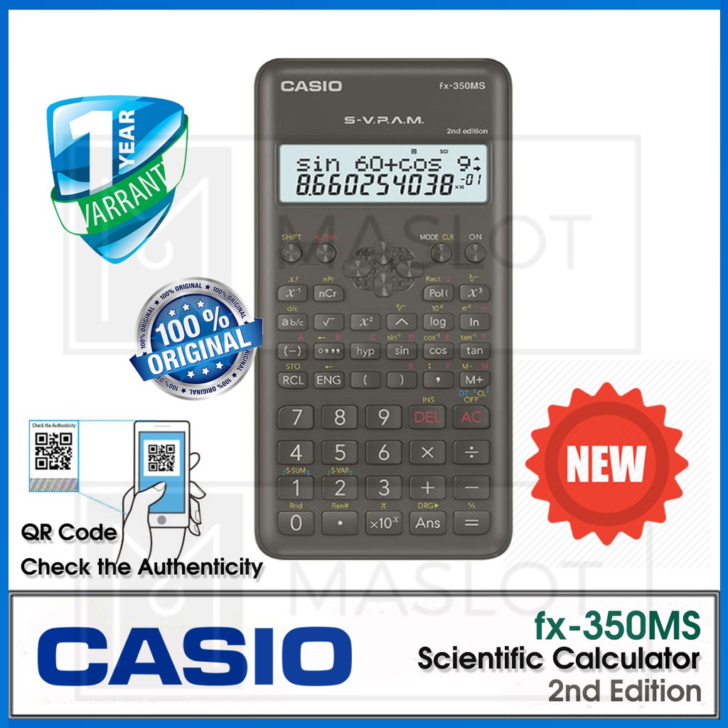 Original Casio Fx 350ms Scientific Calculator Ready Stock Shopee Malaysia