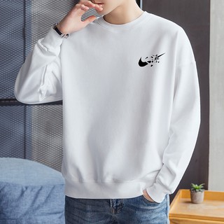 Men's Sweat Shirts Plus Size Casual Thick Loose Korean Sweater Baju Tshirt M-4XL
