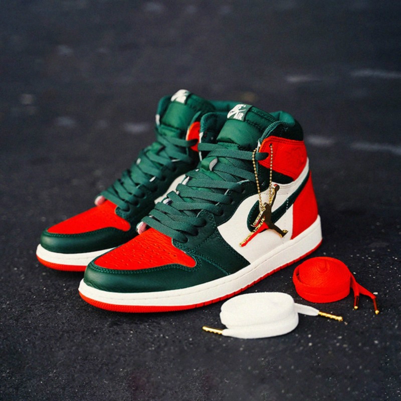 air jordan 1 green orange