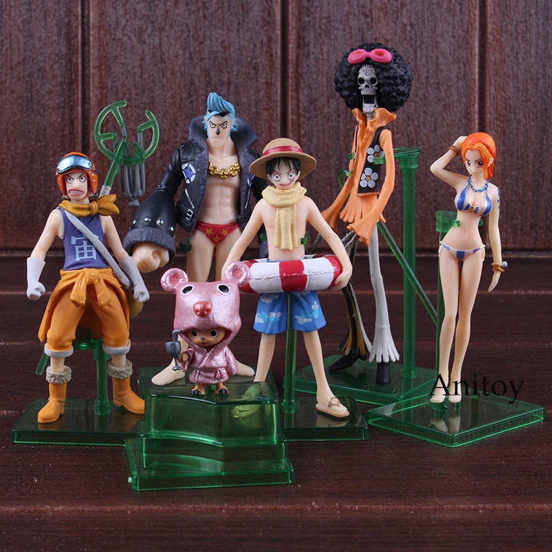 One Piece Movie Strong World Action Figures Set Luffy Nami Choppe Sanji Usopp