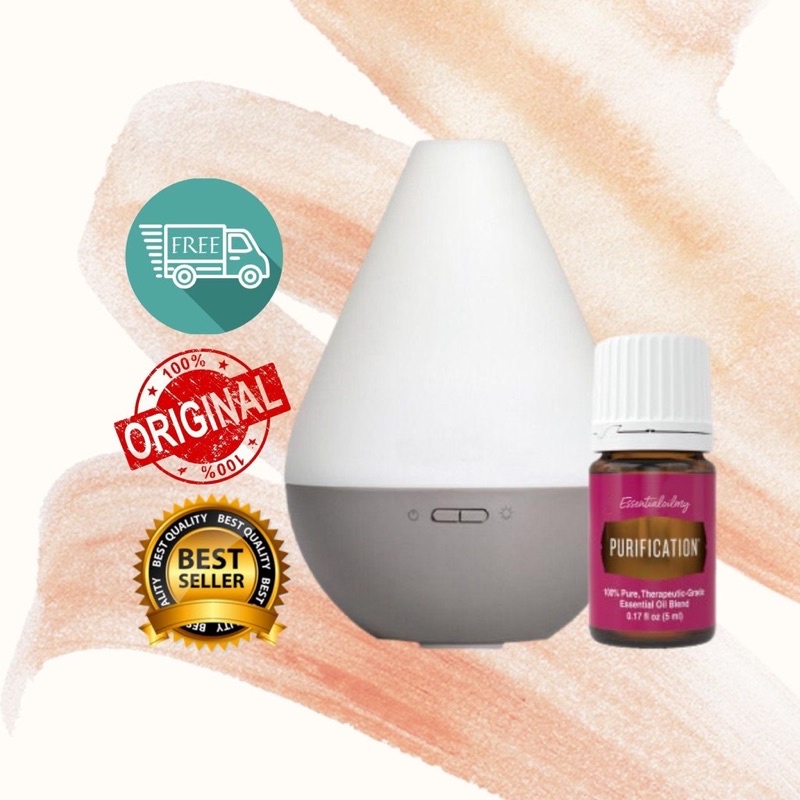ORIGINAL Younglivings Dewdrop Diffuser + PURIFICATION Essential Oil