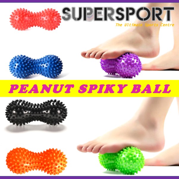 Peanut Spiky Ball Massage Therapy Ball Yoga Fitness Muscle Relax Trigger Point Hand Body Leg Massage Tool Peanut Ball