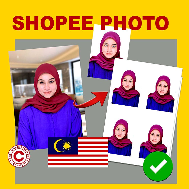 Passport Photo Editing Print Soft Copy Gambar Passport Shopee Photowaterproof Shopee Malaysia 5713