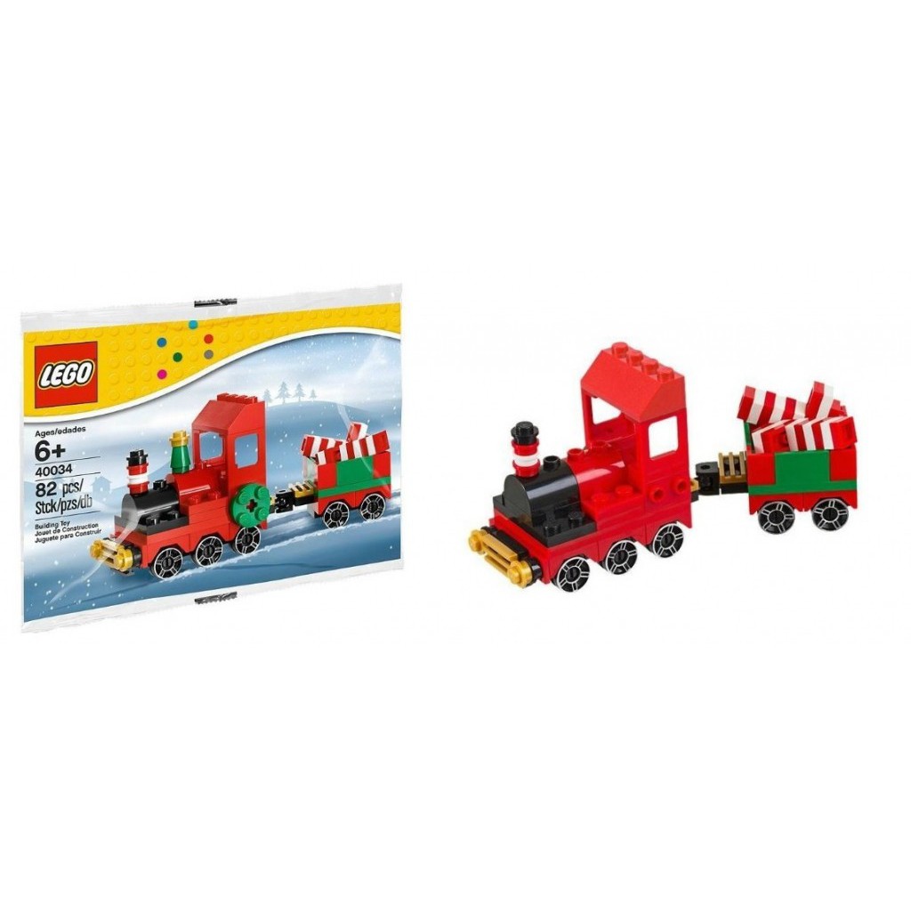 lego christmas train polybag