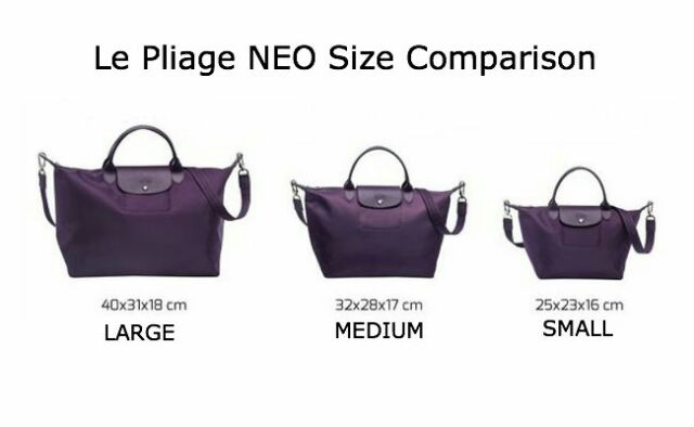 longchamp bag size