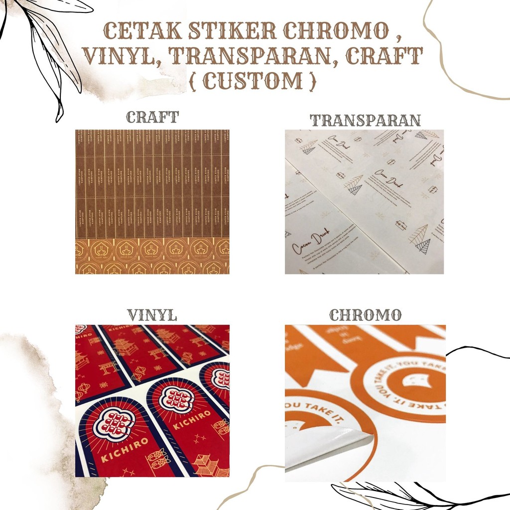 Chromo Sticker Print Vinyl Transparent Craft Label Food Packaging