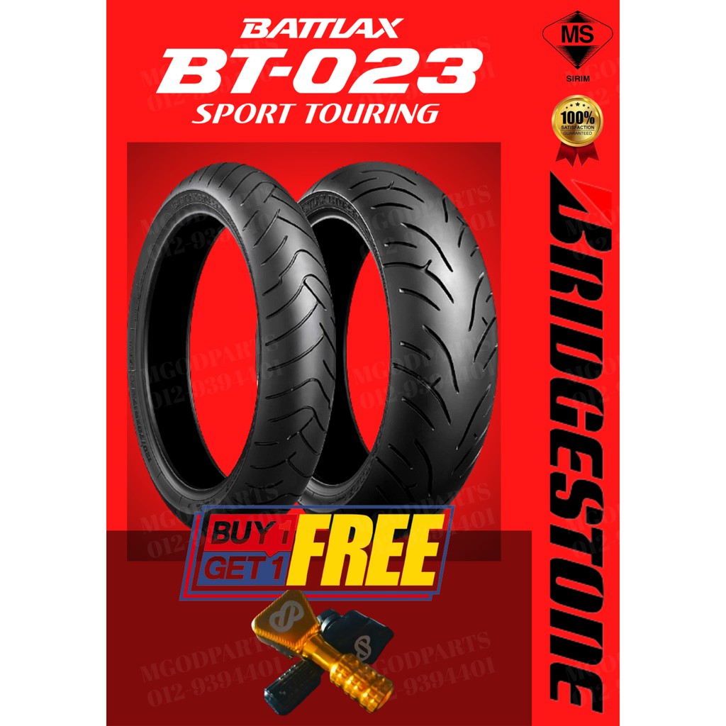 Battlax Bridgestone Tyre Tayar Bt023 Touring 1 70 17 1 70 18 160 60 17 Motor Vulcan S St1300 Naza Tyre 100 Original Shopee Malaysia