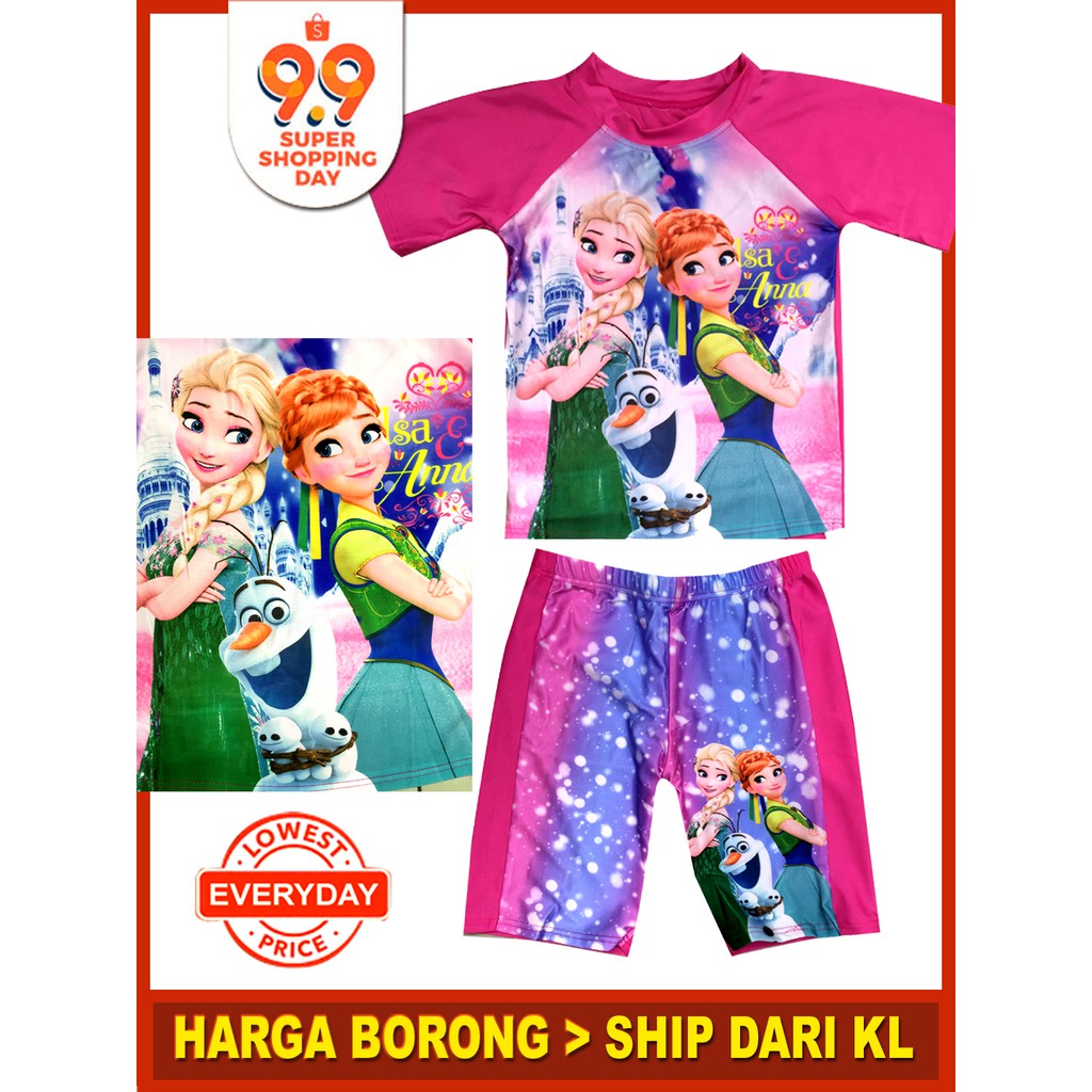  Muslimah  Swimming Suit Swimwear Kids Baju  Renang  Budak  