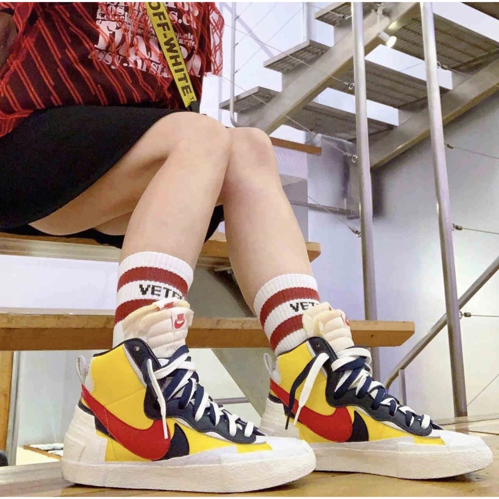 nike blazer high sacai snow beach