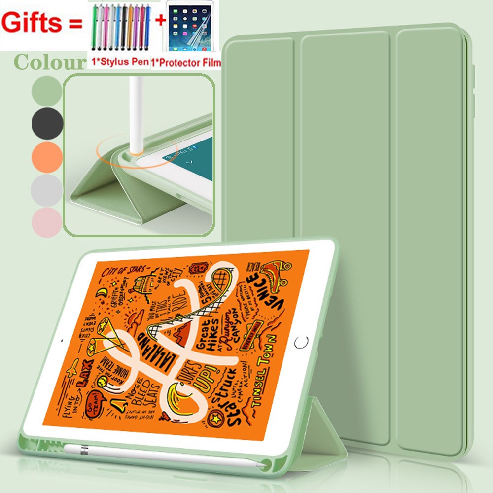 New iPad 9th Gen 2021 10.2 inch 7th Gen 2019 M1 Pro 11 2021 Case With Pencil Holder Trifold