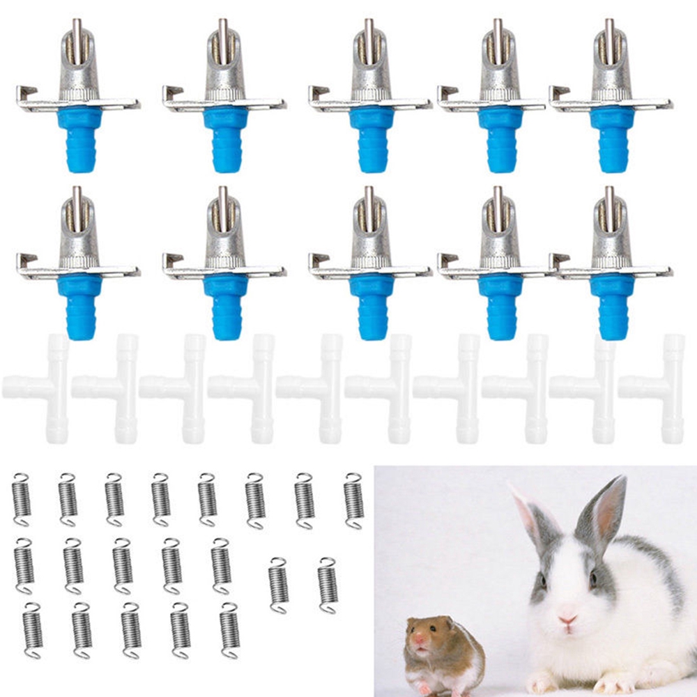 10pcs Rabbit Feeder Automatic Nipple Water Drinker Bunny Rodent
