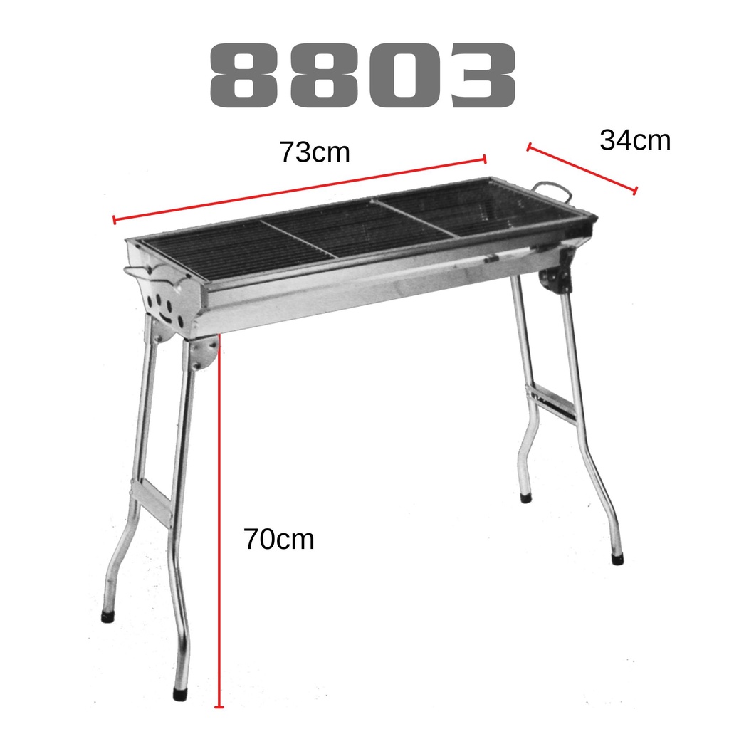 8803 Stainless Steel Portable Camping Outdoor Barbecue Barbeque BBQ Grill