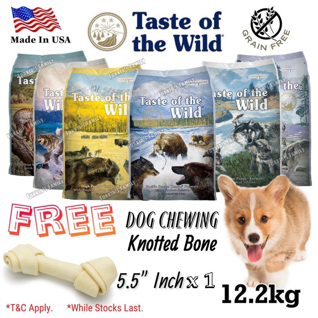 [Free Gift] Taste of the Wild Dog Food 12.2kg-Salmon/Puppy Smoked