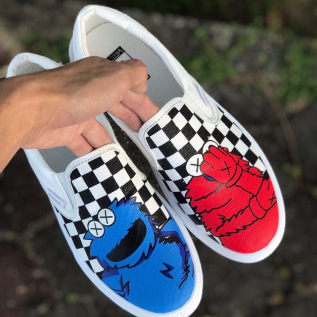 kasut vans slip elmo | Shopee Malaysia