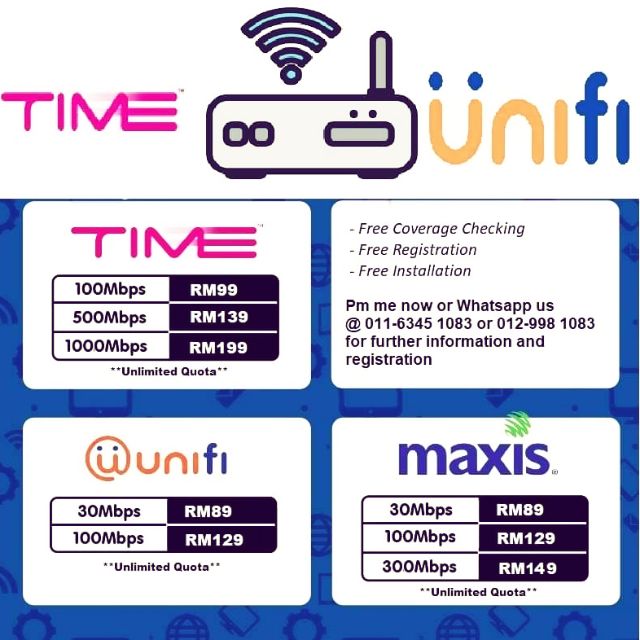 Free One Months Unifi Time Fibre Maxis Fibre Shopee Malaysia