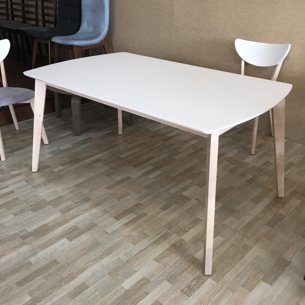 Gf 4 Feet 120cm Scandinavian Dining Table White White Wash Shopee Malaysia